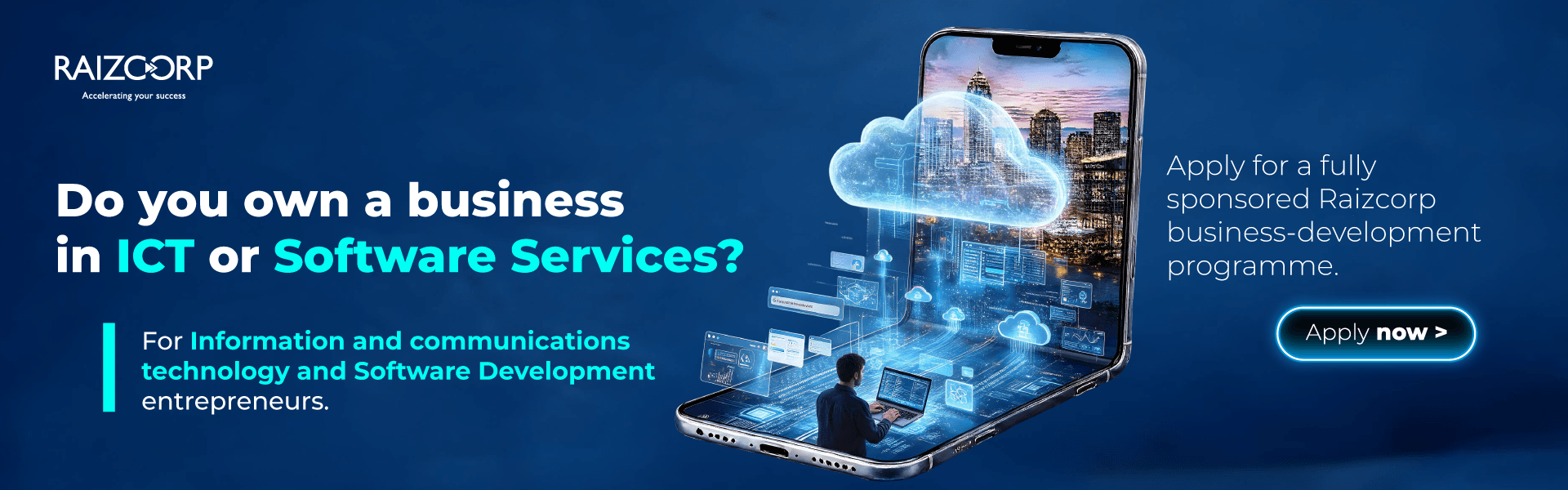 Grow your ICT or software business through a fully sponsored business-development programme